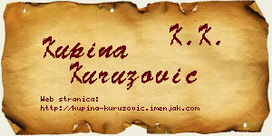Kupina Kuruzović vizit kartica